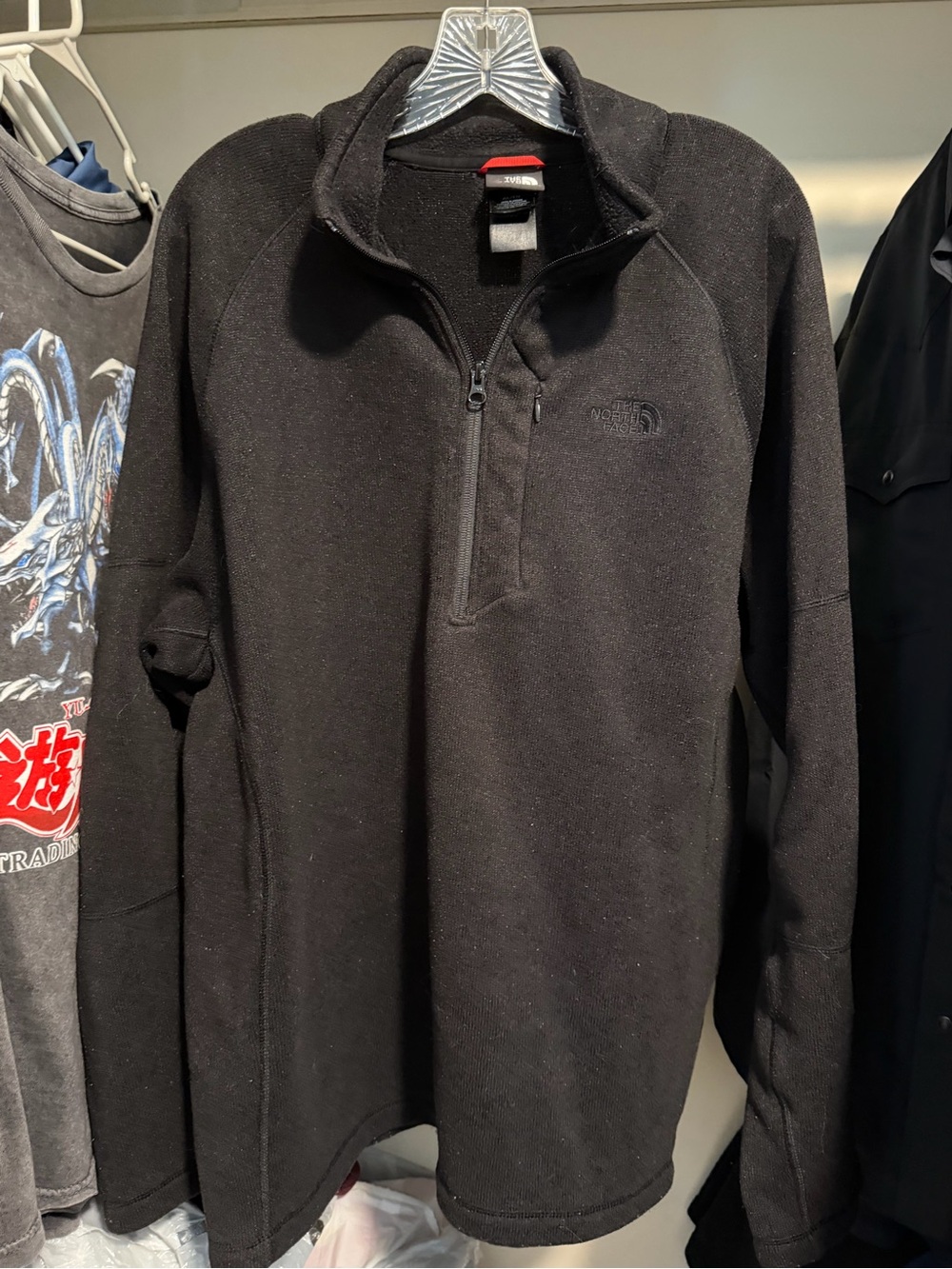 The North Face Black 1/4 Zip Fleece Pullover
